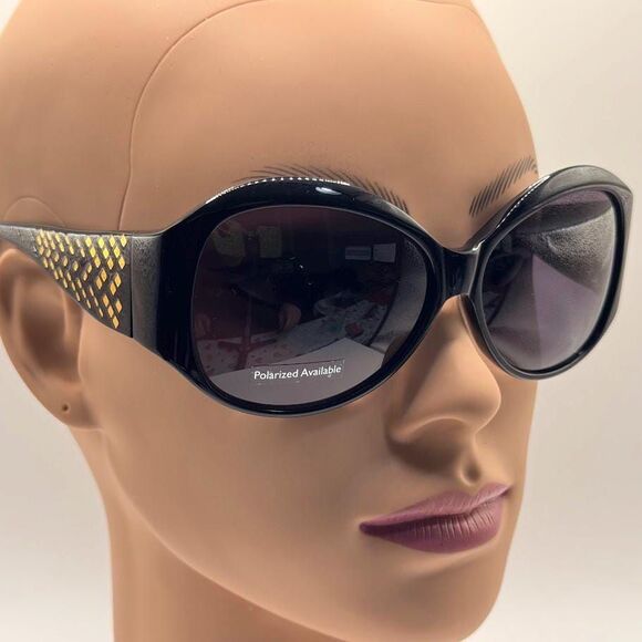NOS Vintage Y2K Designer Sunglasses | Cole Haan | Oversized Black Plastic Style main image 5